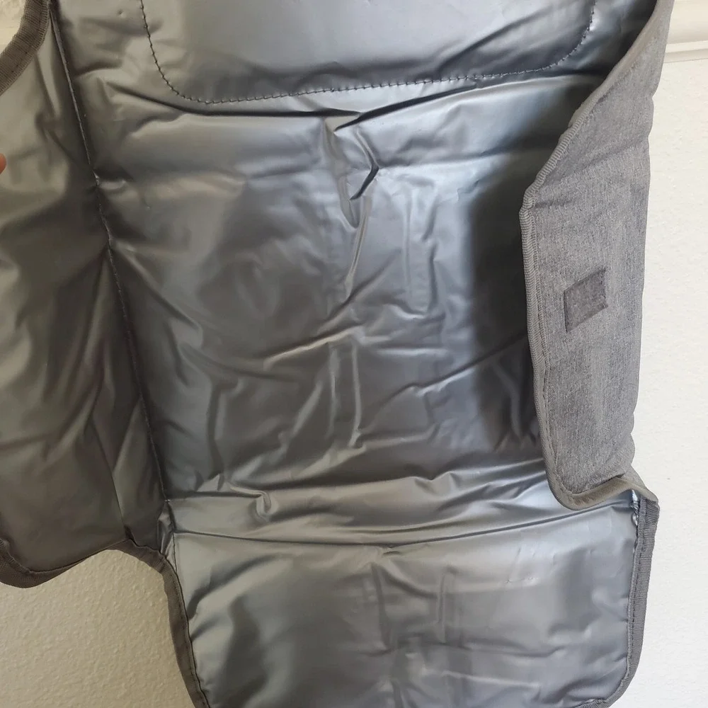 Portable Diaper Changing Pad with Built-in Head Cushion,Newborn Baby Gray